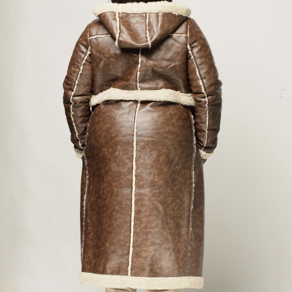 
                  
                    2-Way Faux Leather Shearling Trench Coat
                  
                